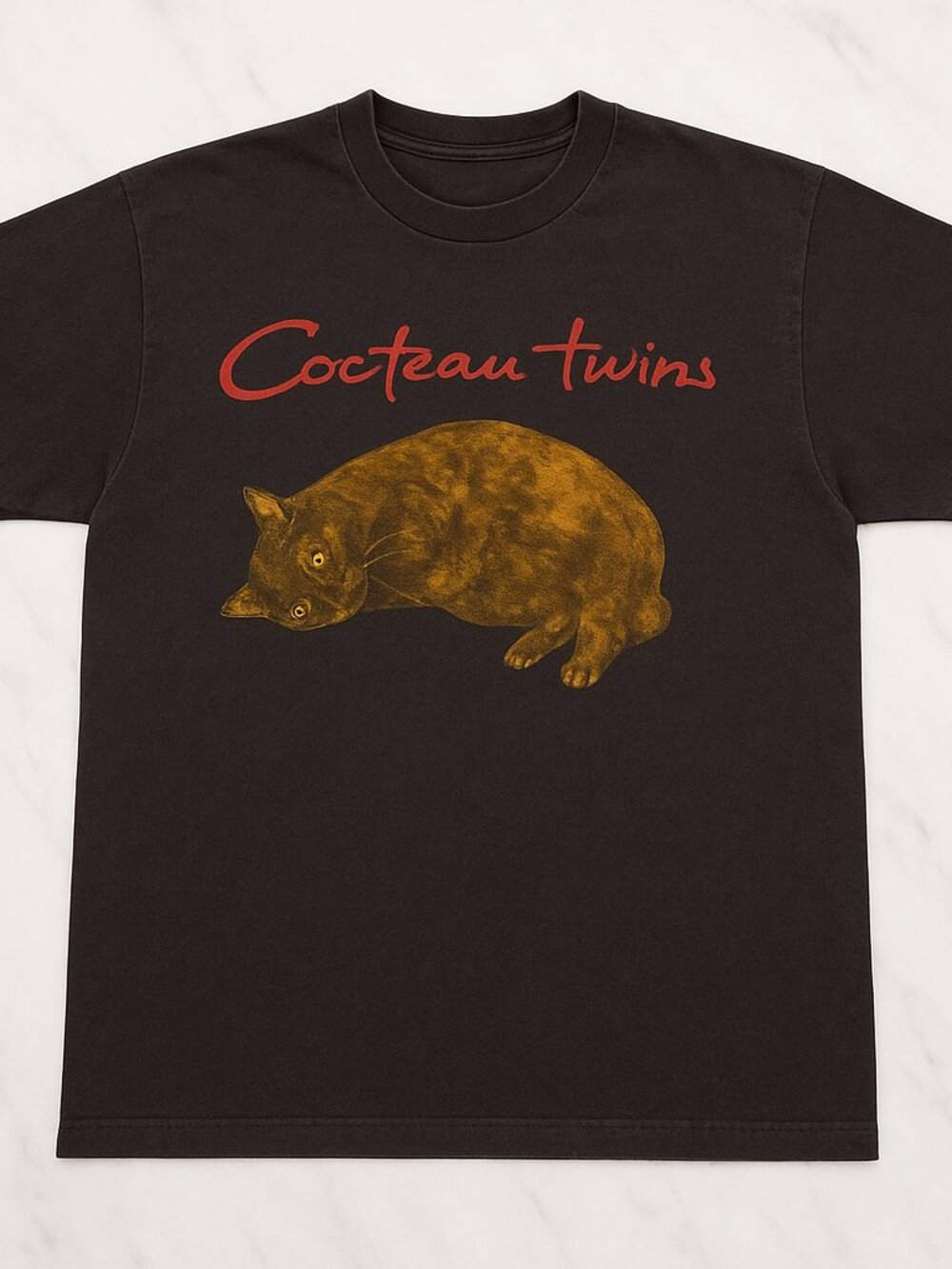 Cocteau Twins Cat Graphic Tee | Black Band T-Shirt | Vintage Inspired